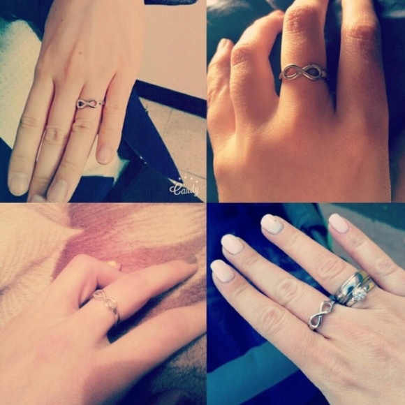 💗🛍SALE New sterling silver infinity ring size 7 - Picture 3 of 5